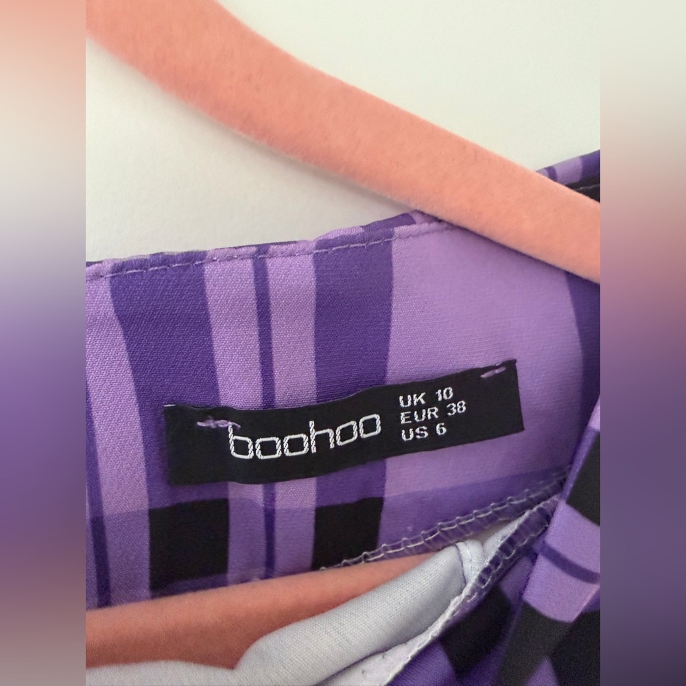 Purple Plaid Double-Breasted Blazer Jacket & matching mini skirt - Picture 8 of 13